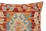 handmade Traditional Pillow Rust Blue Hand-Woven SQUARE 100% WOOL Hand woven turkish pillow2' x 2'