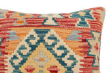 handmade Traditional Pillow Rust Green Hand-Woven SQUARE 100% WOOL Hand woven turkish pillow2' x 2'