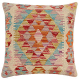 Rustic Carbone Turkish Hand-Woven Kilim Pillow