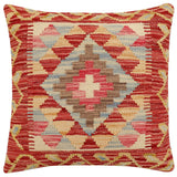 Boho Chic Caruso Turkish Hand-Woven Kilim Pillow