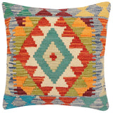 Bohemian Niesha Turkish Hand-Woven Kilim Pillow