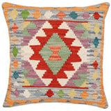 Bohemian Genevive Turkish Hand-Woven Kilim Pillow