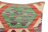 handmade Traditional Pillow Red Gray Hand-Woven SQUARE 100% WOOL Hand woven turkish pillow2' x 2'