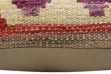 handmade Traditional Pillow Red Gray Hand-Woven SQUARE 100% WOOL Hand woven turkish pillow2' x 2'
