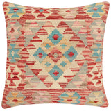 Bohemian Rubin Turkish Hand-Woven Kilim Pillow