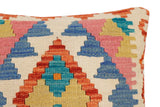 handmade Traditional Pillow Rust Beige Hand-Woven SQUARE 100% WOOL Hand woven turkish pillow2' x 2'