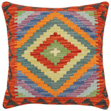 Rustic Kristle Turkish Hand-Woven Kilim Pillow