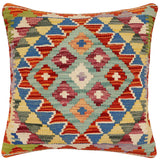 Rustic Robbi Turkish Hand-Woven Kilim Pillow