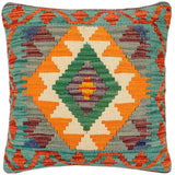 Boho Chic Jayna Turkish Hand-Woven Kilim Pillow
