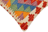 handmade Traditional Pillow Rust Blue Hand-Woven SQUARE 100% WOOL Hand woven turkish pillow2' x 2'