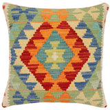Boho Chic Ping Turkish Hand-Woven Kilim Pillow