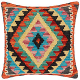 Rustic Melani Turkish Hand-Woven Kilim Pillow
