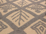 handmade Modern Moroccan Hi Ivory Blue Hand Knotted RECTANGLE 100% WOOL area rug 8x11