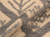 handmade Modern Moroccan Hi Ivory Blue Hand Knotted RECTANGLE 100% WOOL area rug 8x11