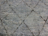 handmade Modern Moroccan Gray Black Hand Knotted RECTANGLE 100% WOOL area rug 8x10