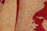 handmade Traditional Kafkaz Chobi Ziegler Red Tan Hand Knotted RECTANGLE 100% WOOL area rug 8 x 10