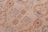 handmade Geometric Kafkaz Chobi Ziegler Ivory Pink Hand Knotted RECTANGLE 100% WOOL area rug 9 x 12