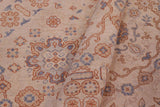 handmade Geometric Kafkaz Chobi Ziegler Ivory Pink Hand Knotted RECTANGLE 100% WOOL area rug 9 x 12