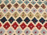handmade Modern Moroccan Hi Beige Blue Hand Knotted RECTANGLE 100% WOOL area rug 9x12
