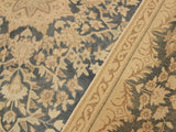 handmade Vintage Gray Beige Hand Knotted RECTANGLE 100% WOOL area rug 7x10