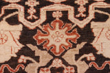 handmade Traditional Kafkaz Chobi Ziegler Black Rust Hand Knotted RECTANGLE 100% WOOL area rug 5 x 6