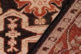 handmade Traditional Kafkaz Chobi Ziegler Black Rust Hand Knotted RECTANGLE 100% WOOL area rug 5 x 6