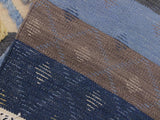 handmade Modern Moroccan Hi Lt. Blue Ivory Hand Knotted RECTANGLE 100% WOOL area rug 9x12