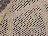 handmade Modern Moroccan Gray Ivory Hand Knotted RECTANGLE 100% WOOL area rug 8x10