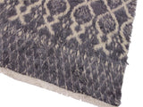 handmade Modern Moroccan Gray Ivory Hand Knotted RECTANGLE 100% WOOL area rug 4x6