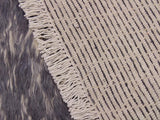 handmade Modern Moroccan Gray Ivory Hand Knotted RECTANGLE 100% WOOL area rug 4x6