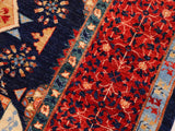 handmade Geometric Mamluk Blue Red Hand Knotted RECTANGLE 100% WOOL area rug 9x12