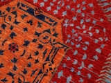 handmade Geometric Mamluk Blue Red Hand Knotted RECTANGLE 100% WOOL area rug 9x12