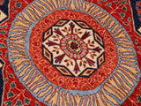 handmade Geometric Mamluk Blue Rust Hand Knotted RECTANGLE 100% WOOL area rug 9x12