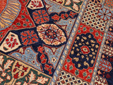 handmade Geometric Mamluk Blue Rust Hand Knotted RECTANGLE 100% WOOL area rug 9x12