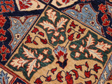 handmade Geometric Mamluk Blue Rust Hand Knotted RECTANGLE 100% WOOL area rug 9x12