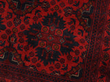 handmade Tribal Biljik Khal Muhammadi Drk. Red Black Hand Knotted RECTANGLE 100% WOOL area rug 4x6