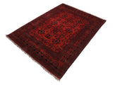 handmade Tribal Biljik Khal Muhammadi Drk. Red Black Hand Knotted RECTANGLE 100% WOOL area rug 6x8
