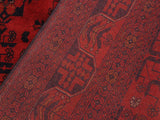 handmade Tribal Biljik Khal Muhammadi Drk. Red Black Hand Knotted RECTANGLE 100% WOOL area rug 6x8