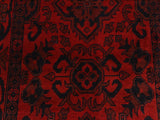 handmade Tribal Biljik Khal Muhammadi Drk. Red Black Hand Knotted RUNNER 100% WOOL Runner 3x10