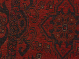 handmade Tribal Biljik Khal Muhammadi Drk. Red Black Hand Knotted RUNNER 100% WOOL Runner 3x10