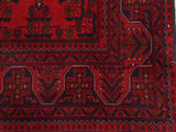 handmade Tribal Biljik Khal Muhammadi Red Blue Hand Knotted RECTANGLE 100% WOOL area rug 5x6