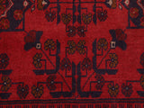 handmade Tribal Biljik Khal Muhammadi Red Blue Hand Knotted RECTANGLE 100% WOOL area rug 5x6