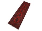 handmade Tribal Biljik Khal Muhammadi Drk. Red Black Hand Knotted RUNNER 100% WOOL Runner 3x10
