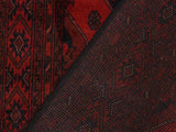 handmade Tribal Biljik Khal Muhammadi Drk. Red Black Hand Knotted RUNNER 100% WOOL Runner 3x10