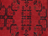 handmade Tribal Biljik Khal Muhammadi Red Black Hand Knotted RECTANGLE 100% WOOL area rug 6x8