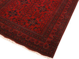 handmade Tribal Biljik Khal Muhammadi Drk. Red Black Hand Knotted RECTANGLE 100% WOOL area rug 6x8