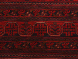 handmade Tribal Biljik Khal Muhammadi Drk. Red Black Hand Knotted RECTANGLE 100% WOOL area rug 6x8