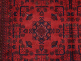 handmade Tribal Biljik Khal Muhammadi Red Blue Hand Knotted RECTANGLE 100% WOOL area rug 6x8