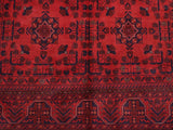 handmade Tribal Biljik Khal Muhammadi Red Blue Hand Knotted RECTANGLE 100% WOOL area rug 6x8