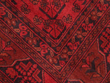 handmade Tribal Biljik Khal Muhammadi Red Black Hand Knotted RECTANGLE 100% WOOL area rug 5x6